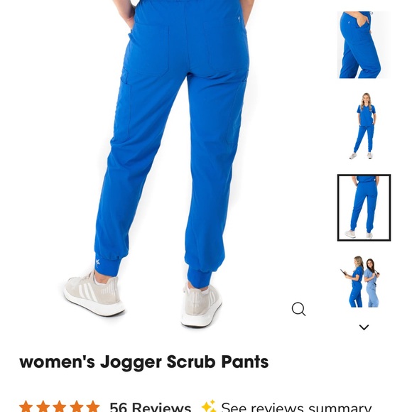 MiMs royal blue jogger scrubs, size L - Picture 3 of 3